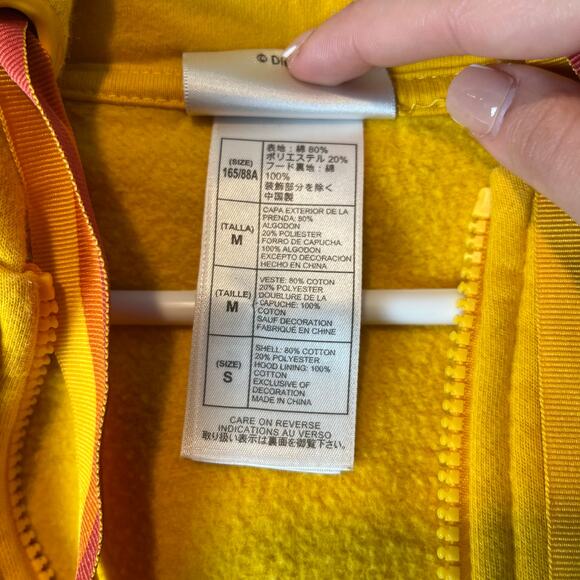Disney Cruise Line Zip Up Hoodie Yellow White Minnie Mouse Ice Cream Medium - Picture 6 of 8